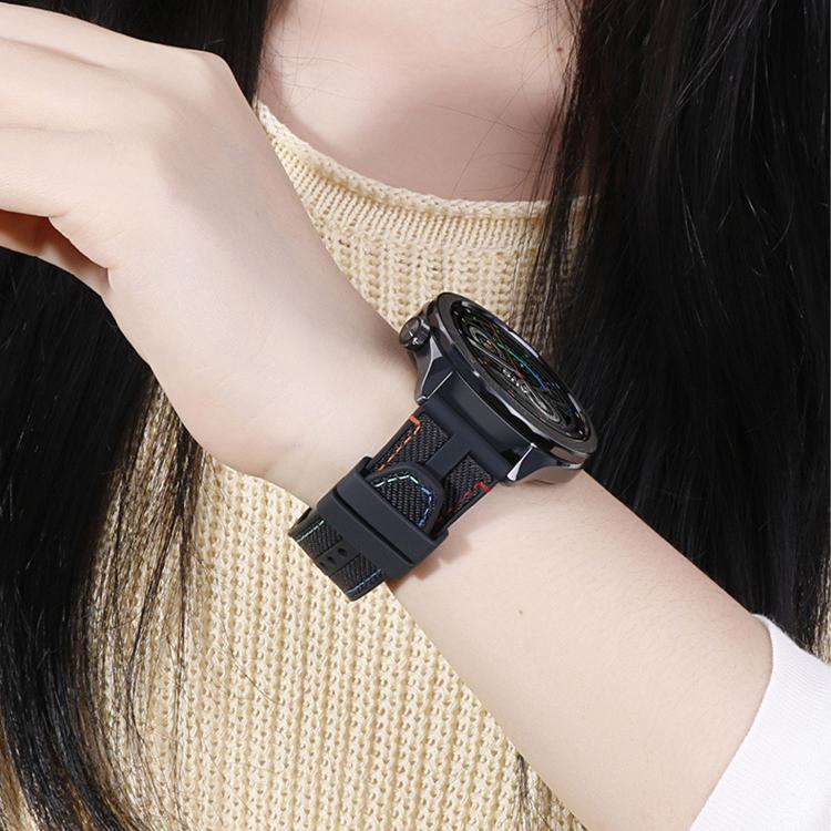 Fluorocarbon Rubber Composite Nylon Watch Band, For Xiaomi Watch S5 46mm