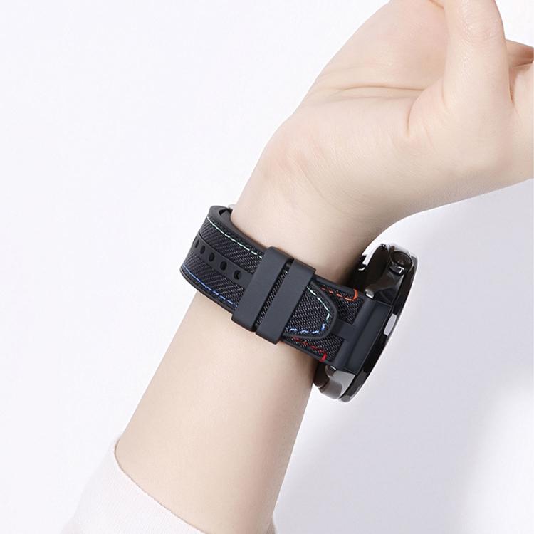Fluorocarbon Rubber Composite Nylon Watch Band, For Xiaomi Watch S5 46mm