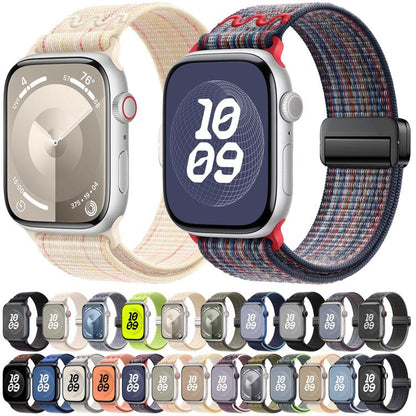 Magnetic Buckle Loop Nylon Watch Band, For Apple Watch 46mm / 49mm / 45mm / 44mm, For Apple Watch 42mm / 41mm / 40mm / 38mm