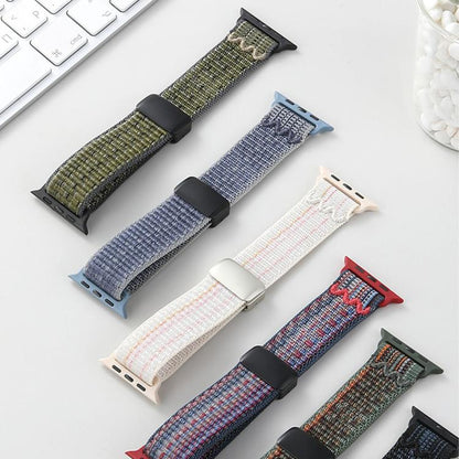 Magnetic Buckle Loop Nylon Watch Band, For Apple Watch 46mm / 49mm / 45mm / 44mm, For Apple Watch 42mm / 41mm / 40mm / 38mm