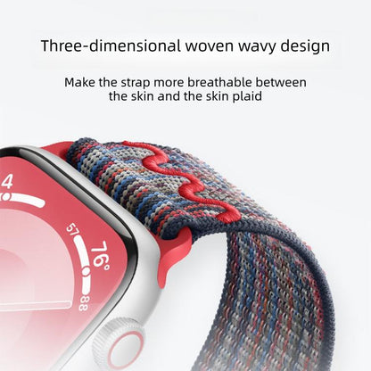 Magnetic Buckle Loop Nylon Watch Band, For Apple Watch 46mm / 49mm / 45mm / 44mm, For Apple Watch 42mm / 41mm / 40mm / 38mm