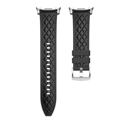 Diamond Texture Vegan Leather Silicone Watch Band, For Samsung Galaxy Watch8 / Watch8 Classic