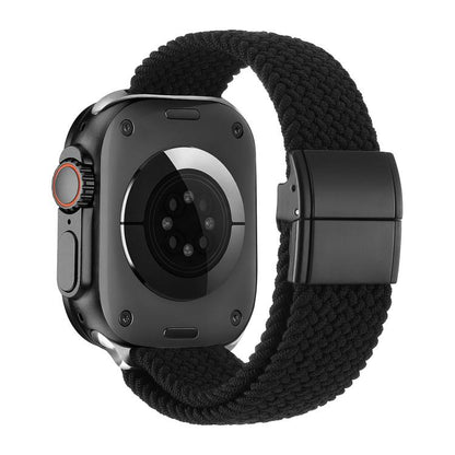 Metal Buckle Magnetic Clasp Nylon Woven Watch Band, For Apple Watch 49mm / 46mm / 45mm / 44mm, For Apple Watch 42mm / 41mm / 40mm / 38mm