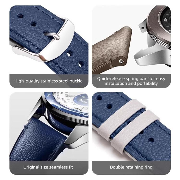 Pin Buckle Vegan Leather Watch Band, For Xiaomi Watch S4