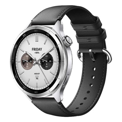 Solid Color Round Buckle Genuine Leather Watch Band, For Xiaomi Watch S4