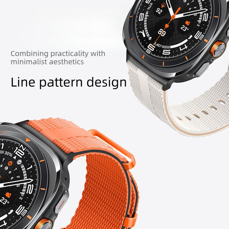 Line Pattern Silicone Watch Band, For Samsung Galaxy Watch Ultra / Ultra 2025