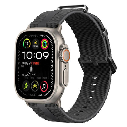 Line Pattern Silicone Watch Band, For Apple Watch 46mm / 49mm / 45mm / 44mm, For Apple Watch 42mm / 41mm / 40mm / 38mm