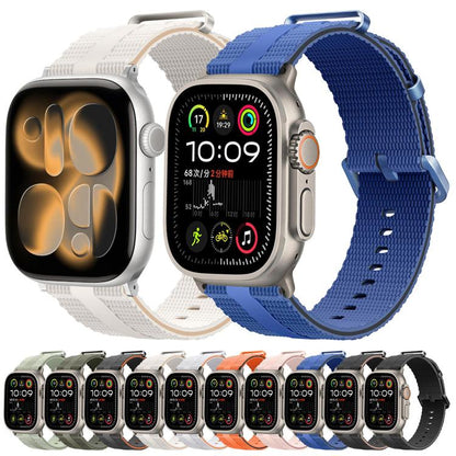 Line Pattern Silicone Watch Band, For Apple Watch 46mm / 49mm / 45mm / 44mm, For Apple Watch 42mm / 41mm / 40mm / 38mm