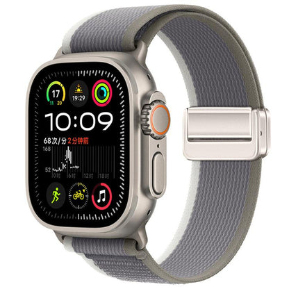 Magnetic Buckle Trail Loop Nylon Watch Band Watch Band, For Apple Watch 46mm / 49mm / 45mm / 44mm, For Apple Watch 42mm / 41mm / 40mm / 38mm