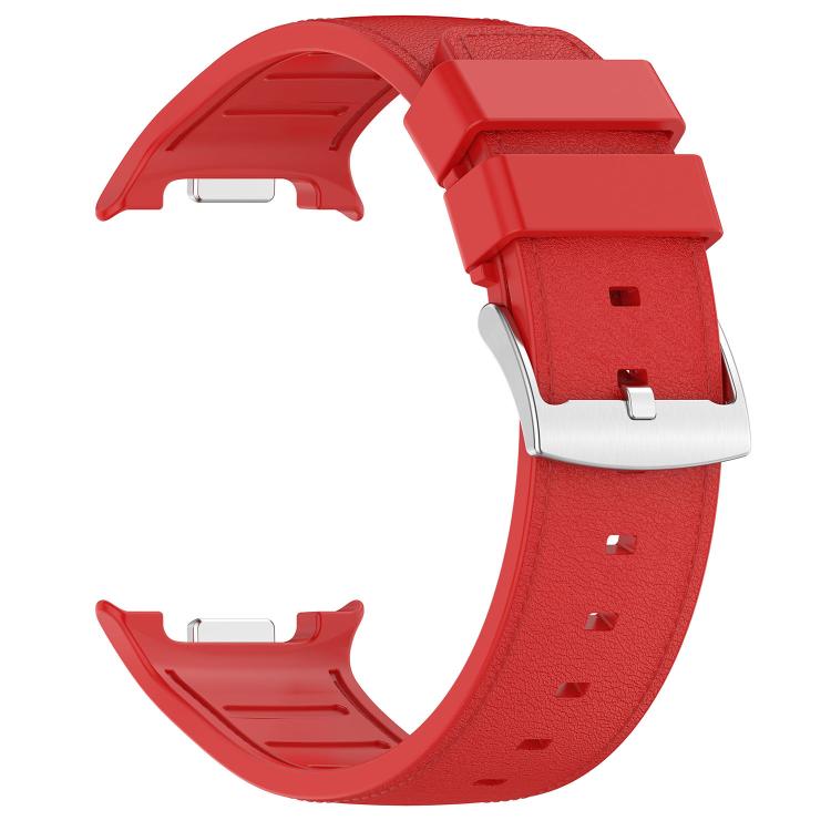 Silicone Integrated Vegan Leather Watch Band, For Samsung Galaxy Watch8 / Watch8 Classic