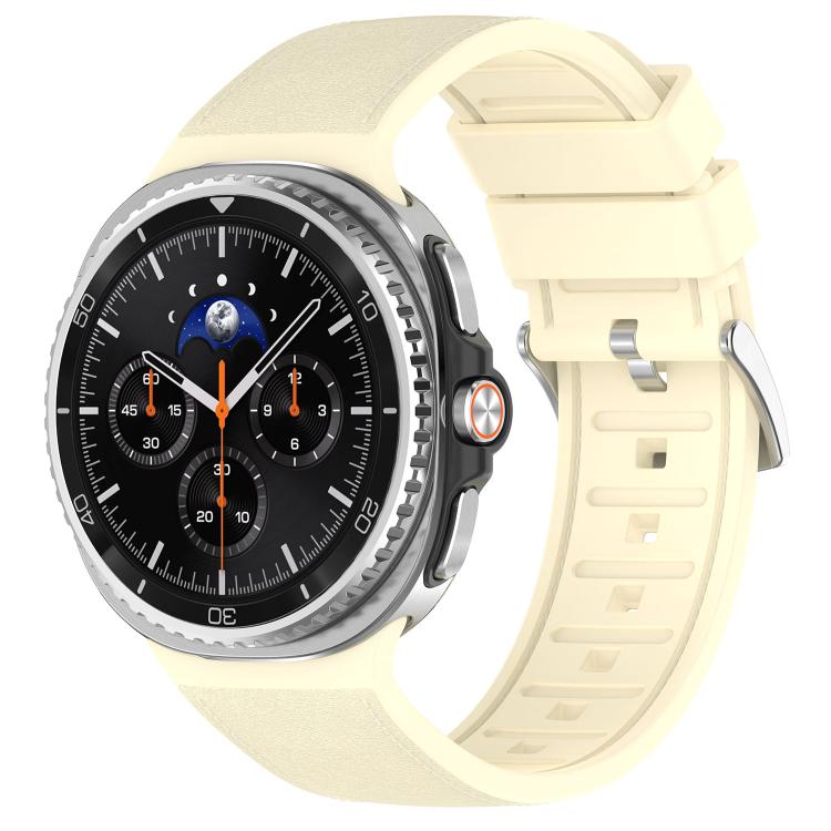 Silicone Integrated Vegan Leather Watch Band, For Samsung Galaxy Watch8 / Watch8 Classic