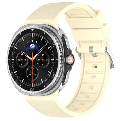 Silicone Integrated Vegan Leather Watch Band, For Samsung Galaxy Watch8 / Watch8 Classic