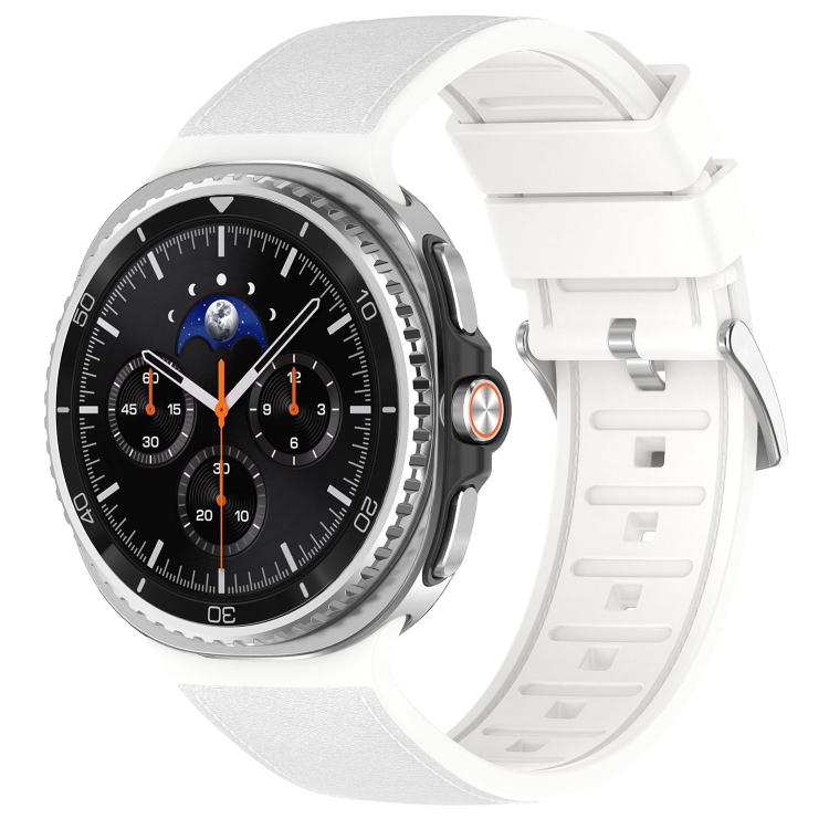 Silicone Integrated Vegan Leather Watch Band, For Samsung Galaxy Watch8 / Watch8 Classic