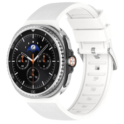 Silicone Integrated Vegan Leather Watch Band, For Samsung Galaxy Watch8 / Watch8 Classic
