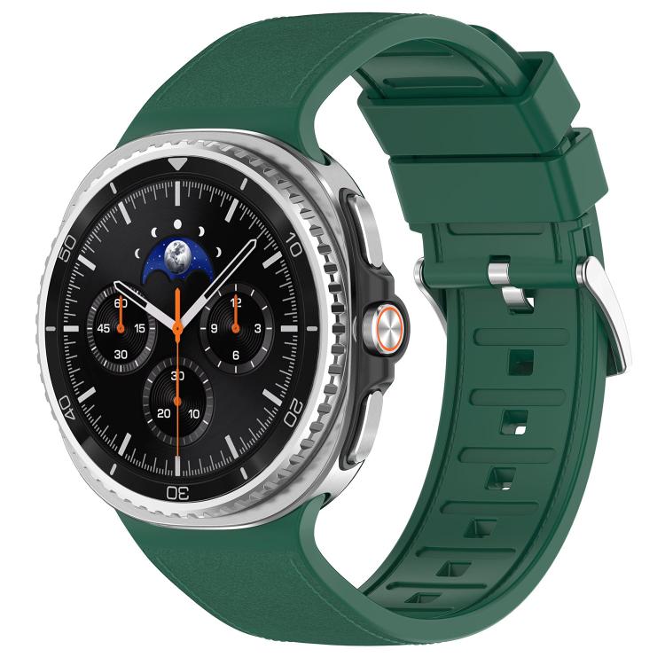 Silicone Integrated Vegan Leather Watch Band, For Samsung Galaxy Watch8 / Watch8 Classic