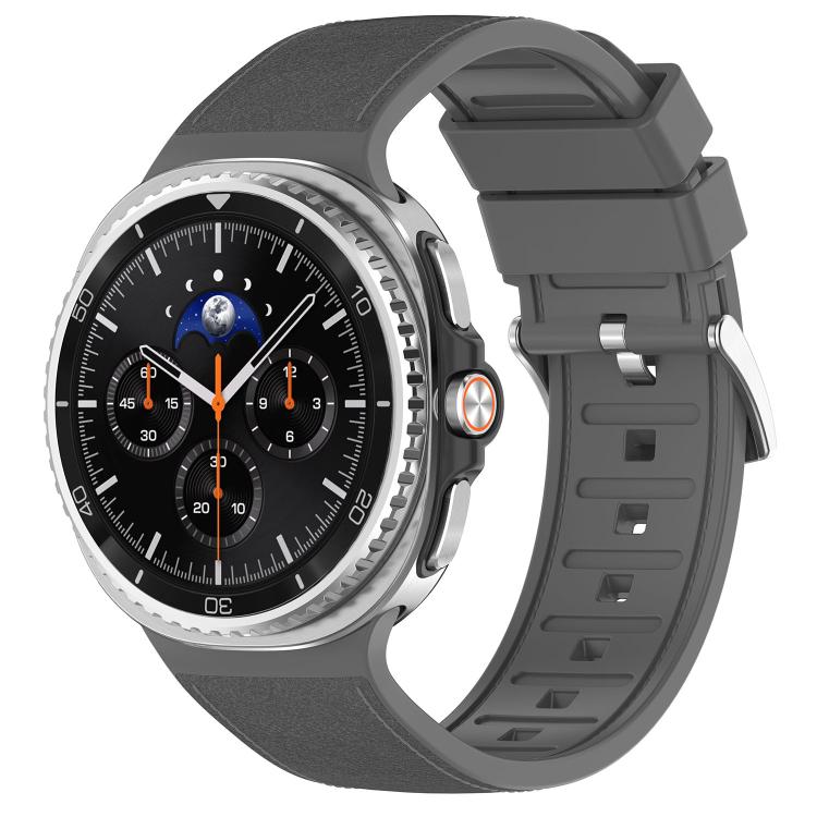 Silicone Integrated Vegan Leather Watch Band, For Samsung Galaxy Watch8 / Watch8 Classic