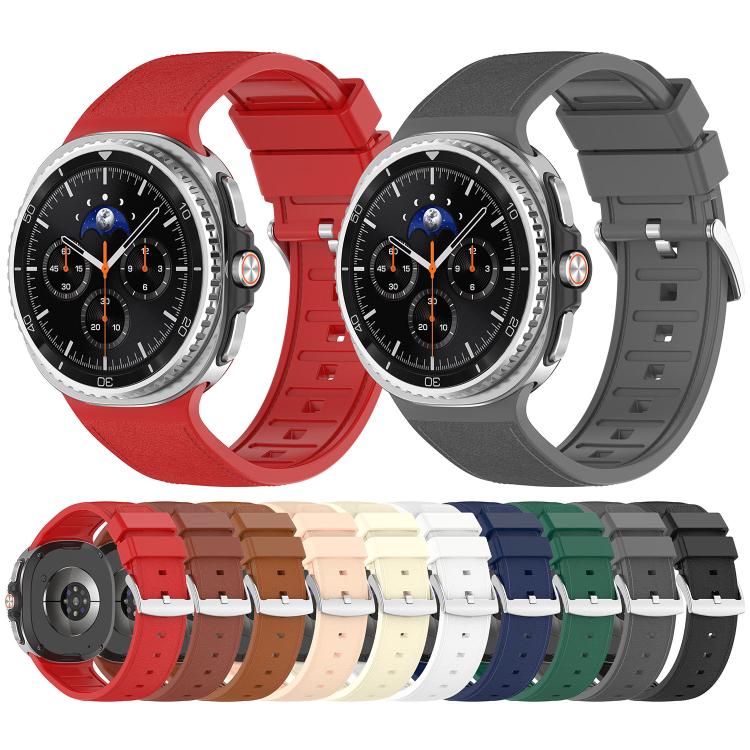 Silicone Integrated Vegan Leather Watch Band, For Samsung Galaxy Watch8 / Watch8 Classic