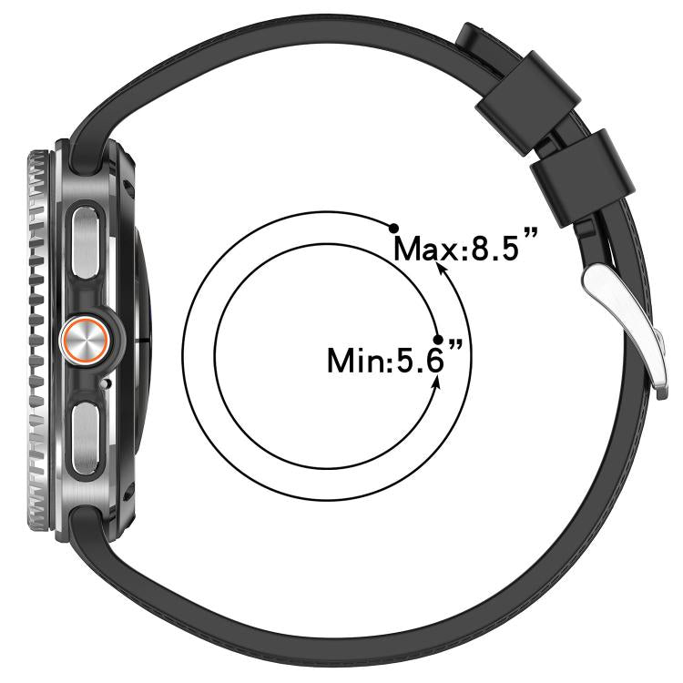 Silicone Integrated Vegan Leather Watch Band, For Samsung Galaxy Watch8 / Watch8 Classic