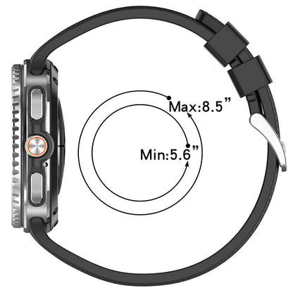 Silicone Integrated Vegan Leather Watch Band, For Samsung Galaxy Watch8 / Watch8 Classic