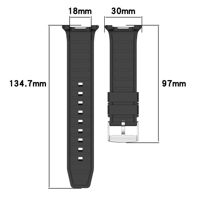 Silicone Integrated Vegan Leather Watch Band, For Samsung Galaxy Watch8 / Watch8 Classic