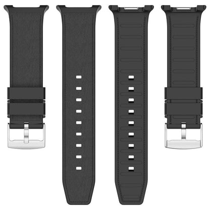 Silicone Integrated Vegan Leather Watch Band, For Samsung Galaxy Watch8 / Watch8 Classic