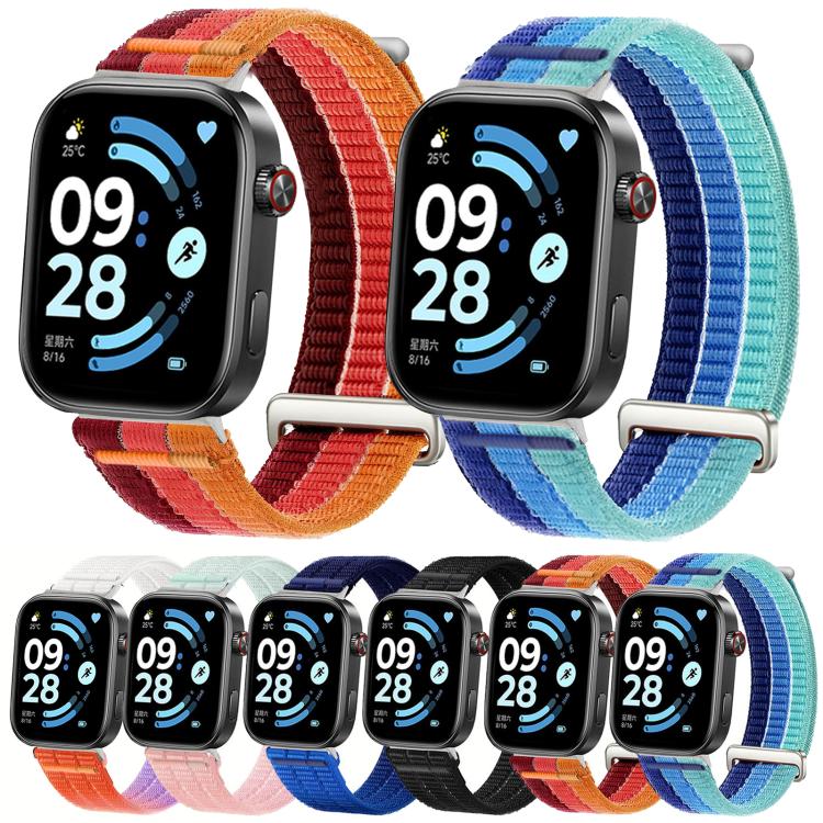 Double-Link Cloud-Feel Breathable Nylon Loop Metal Head Watch Band, For Xiaomi Band  10 Pro / Redmi Watch 6 / 5