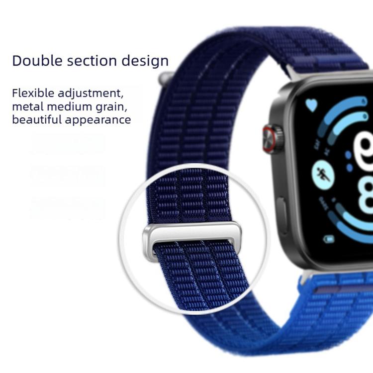 Double-Link Cloud-Feel Breathable Nylon Loop Metal Head Watch Band, For Xiaomi Band  10 Pro / Redmi Watch 6 / 5