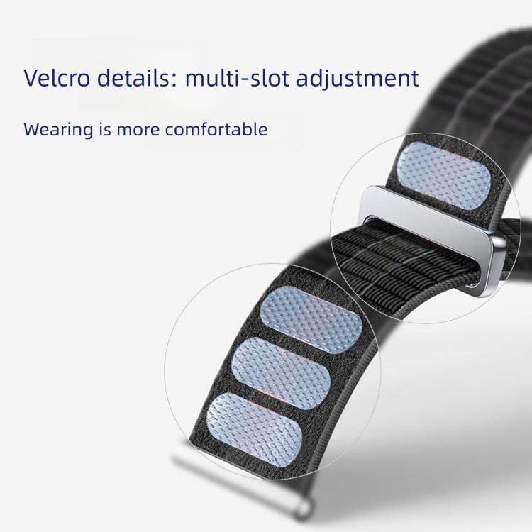 Double-Link Cloud-Feel Breathable Nylon Loop Metal Head Watch Band, For Xiaomi Band  10 Pro / Redmi Watch 6 / 5