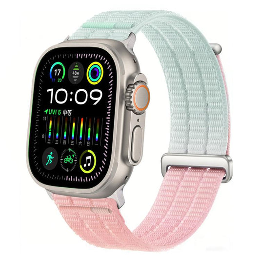 Double-Link Cloud-Feel Breathable Nylon Loop Metal Head Watch Band, For Apple Watch 46mm / 49mm / 45mm / 44mm, For Apple Watch 42mm / 41mm / 40mm / 38mm