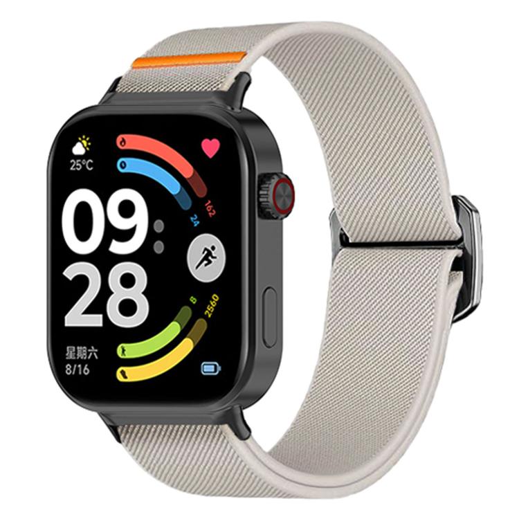Bull Bead Buckle Elastic Nylon Watch Band, For Xiaomi Band  10 Pro / Redmi Watch 6 / 5