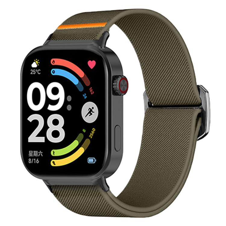 Bull Bead Buckle Elastic Nylon Watch Band, For Xiaomi Band  10 Pro / Redmi Watch 6 / 5