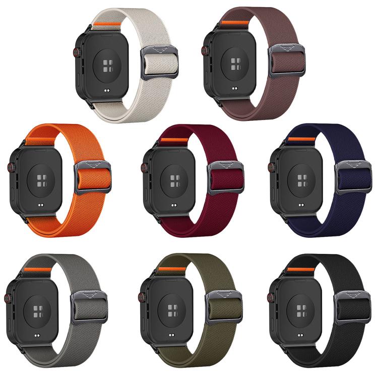 Bull Bead Buckle Elastic Nylon Watch Band, For Xiaomi Band  10 Pro / Redmi Watch 6 / 5