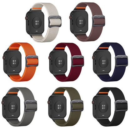 Bull Bead Buckle Elastic Nylon Watch Band, For Xiaomi Band  10 Pro / Redmi Watch 6 / 5
