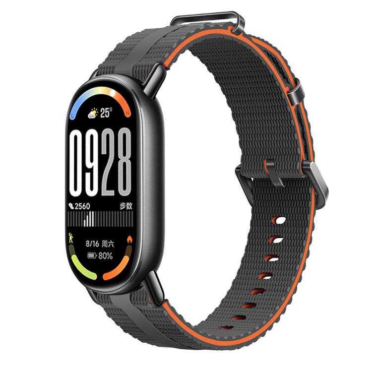 Line Pattern Silicone Watch Band, For Xiaomi Band 10 / 9 / 8