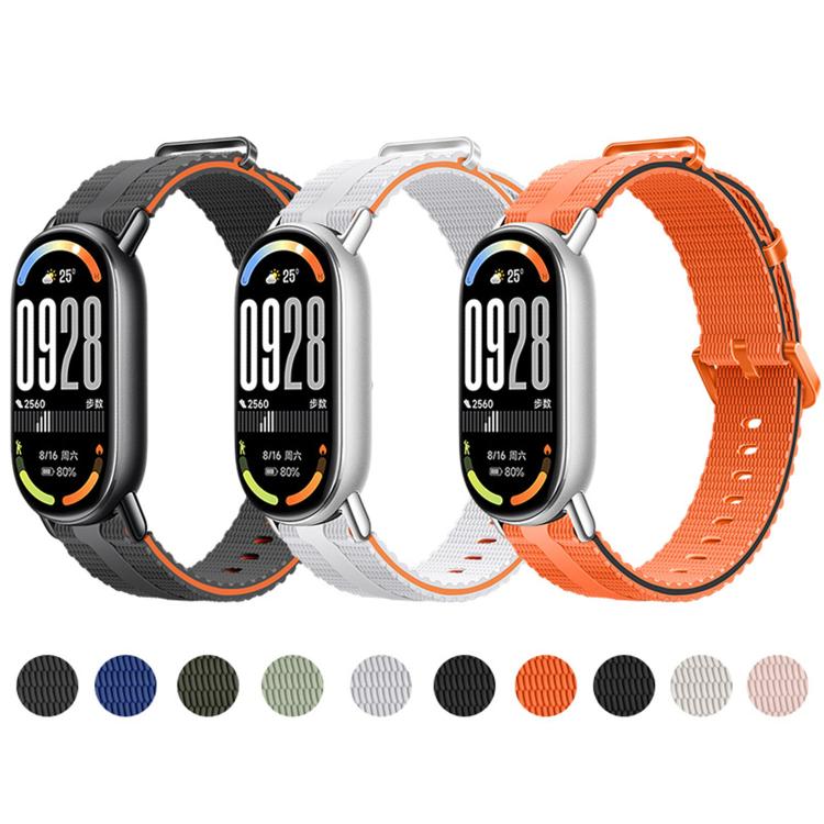 Line Pattern Silicone Watch Band, For Xiaomi Band 10 / 9 / 8