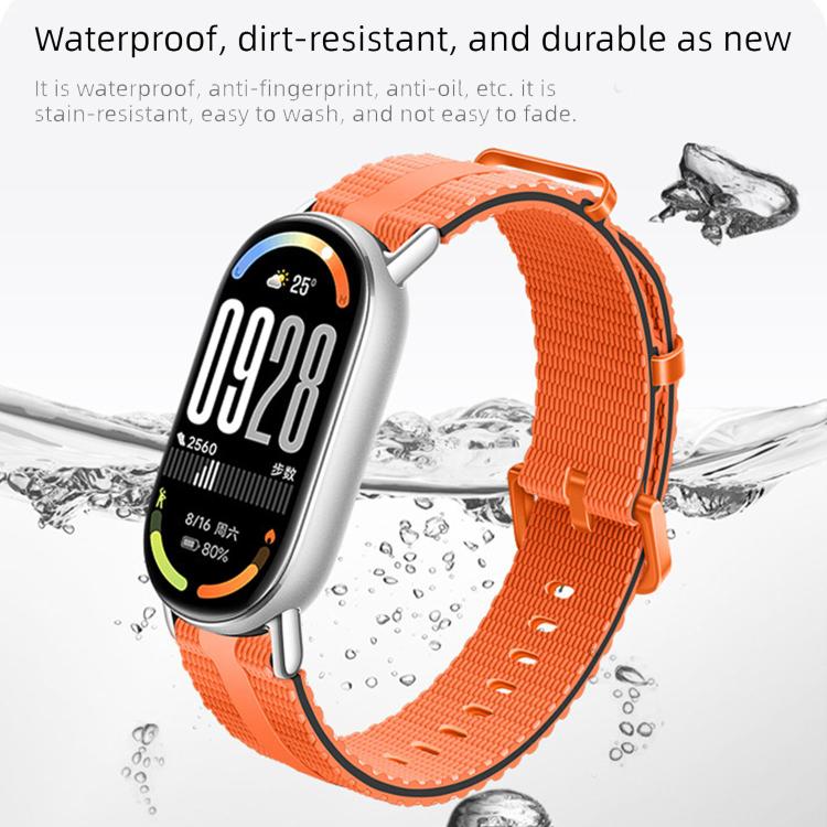 Line Pattern Silicone Watch Band, For Xiaomi Band 10 / 9 / 8