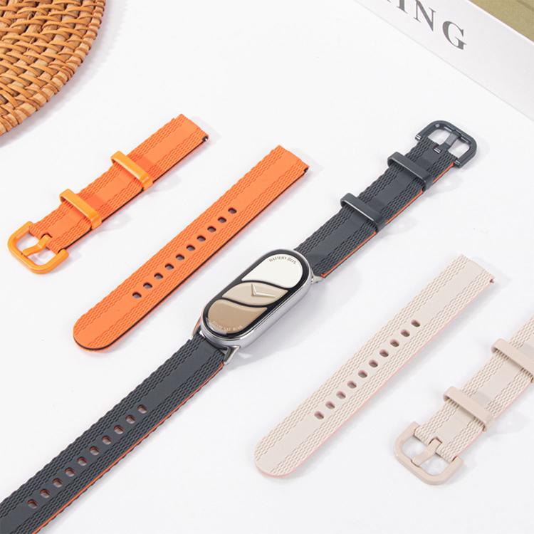 Line Pattern Silicone Watch Band, For Xiaomi Band 10 / 9 / 8