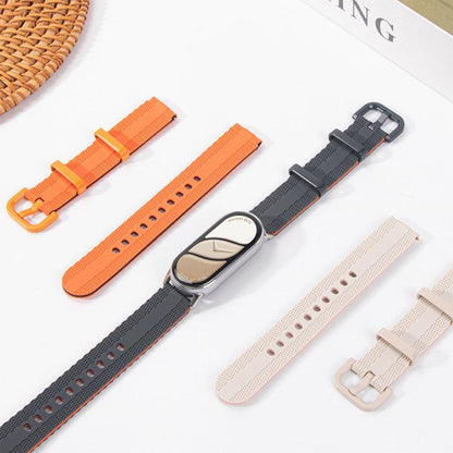 Line Pattern Silicone Watch Band, For Xiaomi Band 10 / 9 / 8