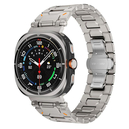 Pathfinder Butterfly Clasp Titanium Alloy Watch Band, For Samsung Galaxy Ultra 47mm / Ultra 2025, For Samsung Galaxy Watch8 / Watch8 Classic