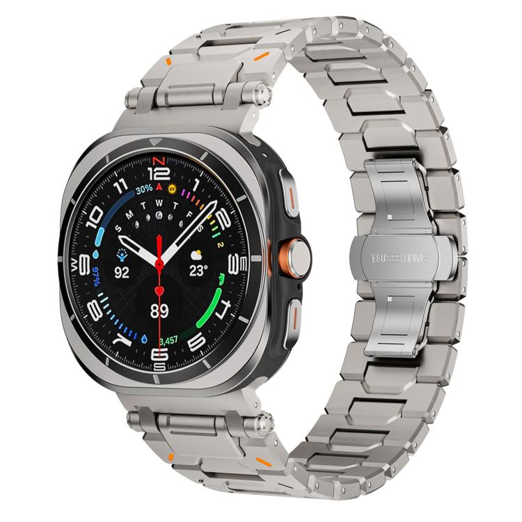 Pathfinder Butterfly Clasp Titanium Alloy Watch Band, For Samsung Galaxy Ultra 47mm / Ultra 2025, For Samsung Galaxy Watch8 / Watch8 Classic