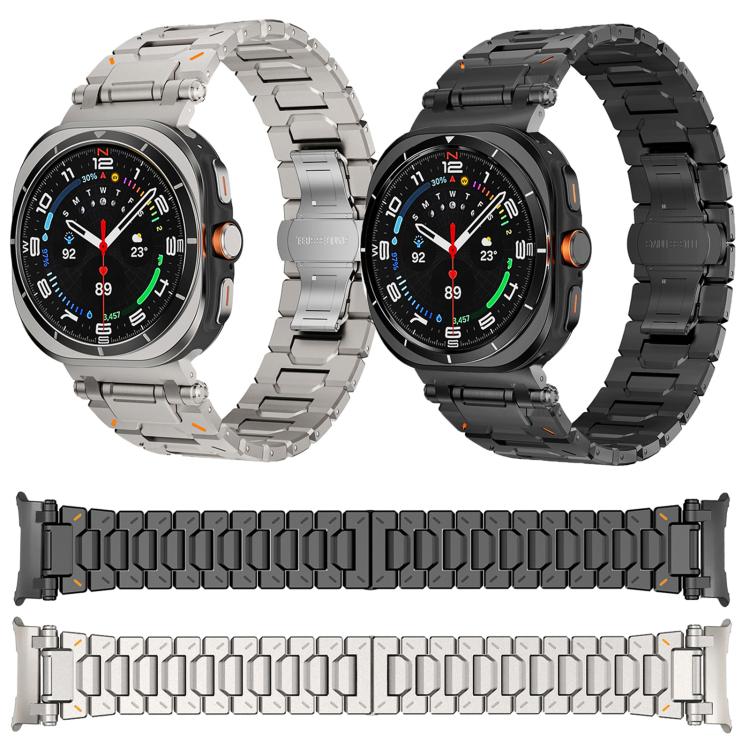 Pathfinder Butterfly Clasp Titanium Alloy Watch Band, For Samsung Galaxy Ultra 47mm / Ultra 2025, For Samsung Galaxy Watch8 / Watch8 Classic