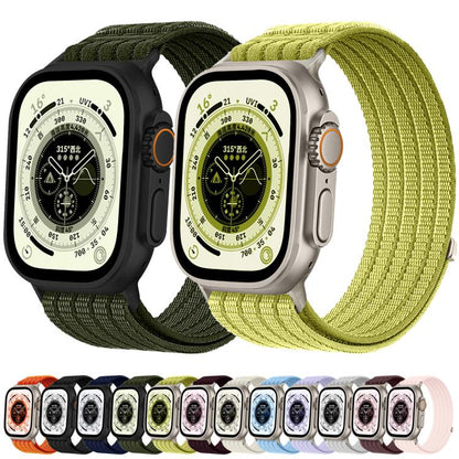 Cloud-Feel Breathable Nylon Woven Metal Head Watch Band, For Apple Watch 46mm / 49mm / 45mm / 44mm, For Apple Watch 42mm / 41mm / 40mm / 38mm