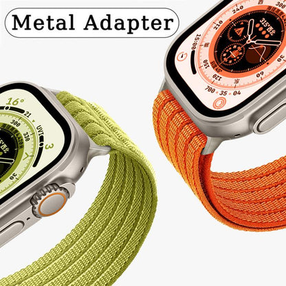 Cloud-Feel Breathable Nylon Woven Metal Head Watch Band, For Apple Watch 46mm / 49mm / 45mm / 44mm, For Apple Watch 42mm / 41mm / 40mm / 38mm