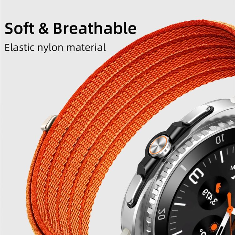 Cloud-Feel Breathable Nylon Woven Metal Head Watch Band, For Samsung Galaxy Watch8 / Watch8 Classic