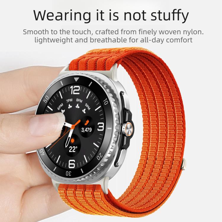 Cloud-Feel Breathable Nylon Woven Metal Head Watch Band, For Samsung Galaxy Watch8 / Watch8 Classic