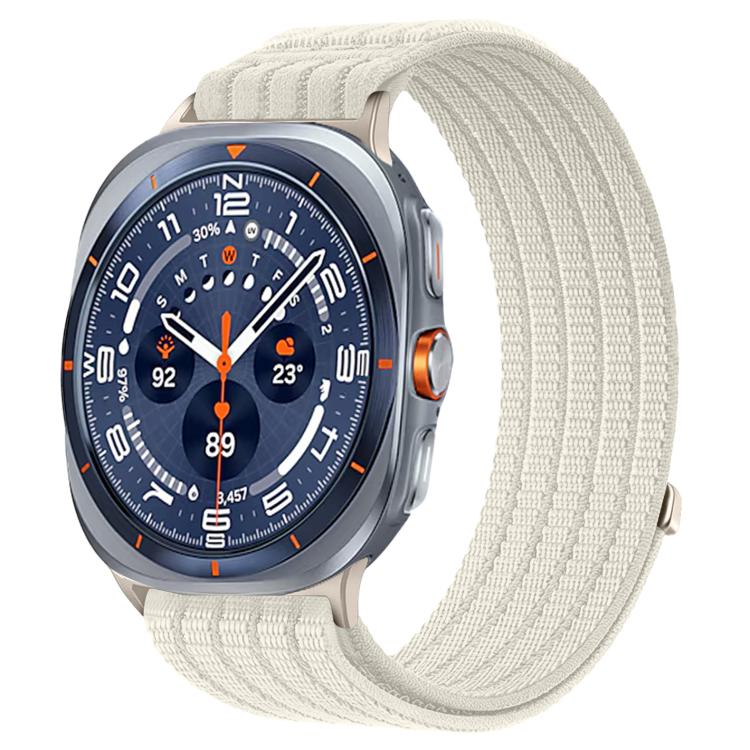 Cloud-Feel Breathable Nylon Woven Metal Head Watch Band, For Samsung Galaxy Watch Ultra 47mm / Ultra 2025