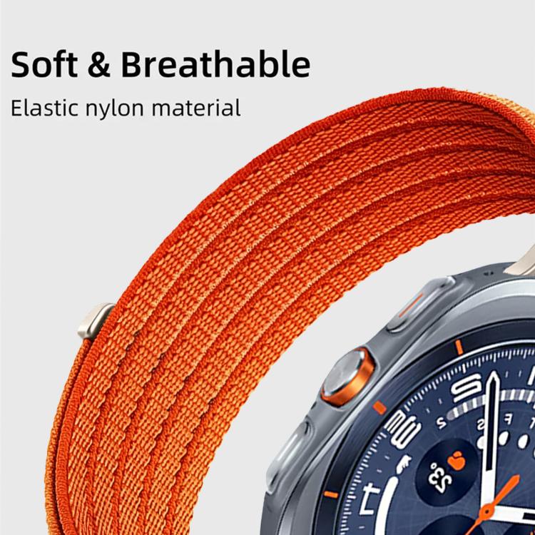 Cloud-Feel Breathable Nylon Woven Metal Head Watch Band, For Samsung Galaxy Watch Ultra 47mm / Ultra 2025