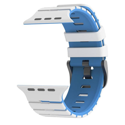 Piano Texture Two Color Silicone Watch Band, For Apple Watch 46mm / 49mm / 45mm / 44mm