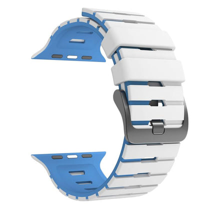 Piano Texture Two Color Silicone Watch Band, For Apple Watch 46mm / 49mm / 45mm / 44mm