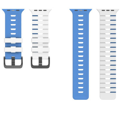 Piano Texture Two Color Silicone Watch Band, For Apple Watch 46mm / 49mm / 45mm / 44mm